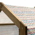 thumbnail image 5 of Striped Pet House, Pop Art Parallel Wavy Rough Lines Flush Brush Strokes Shaggy Groovy Boho Design, Outdoor & Indoor Portable Dog Kennel with Pillow and Cover, 5 Sizes, Multicolor, by Ambesonne, 5 of 5