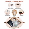 thumbnail image 4 of Bolsa de viaje Focdod Travel Weekender para mujer, beige y marrón, 4 of 6