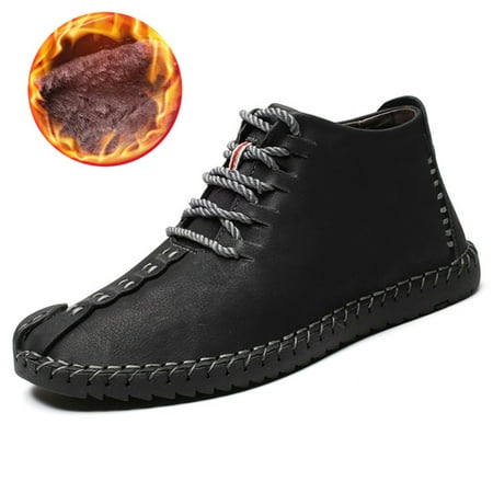 

1 Pair Men Shoes Non-slip Sneakers Breathable Casual Warm for Winter Outdoor Plush