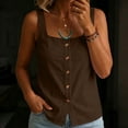 thumbnail image 2 of Fewfanhot Spring Tops for Women 2026 Trendy Ribbed Tank Tops Slim Fit Square Neck Sleeveless Shirts Slit Hem Summer Casual Basic Tanks, 2 of 7