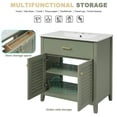 thumbnail image 6 of 30" Bathroom Vanity with Ceramic Sink Combination, Ample Storage Cabinet with 1 Pullout and Multifunctional Shelf Dividers for Bathroom, 6 of 24