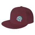 thumbnail image 1 of DouZhe Flat Brim Cap Snapback Hat, Blue Game Joystick Prints Adjustable Red Adult Baseball Cap, 1 of 6