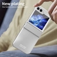 thumbnail image 7 of Dteck Case for Samsung Galaxy Z Flip 5 ,Luxury Plating Phone Case Hinge Protection Slim Hard PC Shockproof Slim Protective Cover for Samsung Galaxy Z Flip 5,Silver, 7 of 7