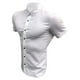 thumbnail image 5 of Sunloudy Camisa casual para hombre, color sólido, manga corta, cuello de solapa, ajuste delgado, tops de ocio con botones Sunloudy moda, 5 of 7