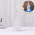 thumbnail image 3 of Lighted Christmas Tree Metallic Glitter Colorful LED Acrylic Night Light Christmas Decoration Table Top Christmas Trees Holiday Multicolored Light Up Glitter Tabletop Figurines (10.6” Hei, 3 of 9