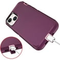thumbnail image 5 of iPhone 14 Case, iPhone 13 Case Shockproof 3-Layer Full Body Protection [Without Screen Protector] Rugged Heavy Duty Durable Cover Case  Apple iPhone 14/13 6.1-inch, Purple/Pink, 5 of 14