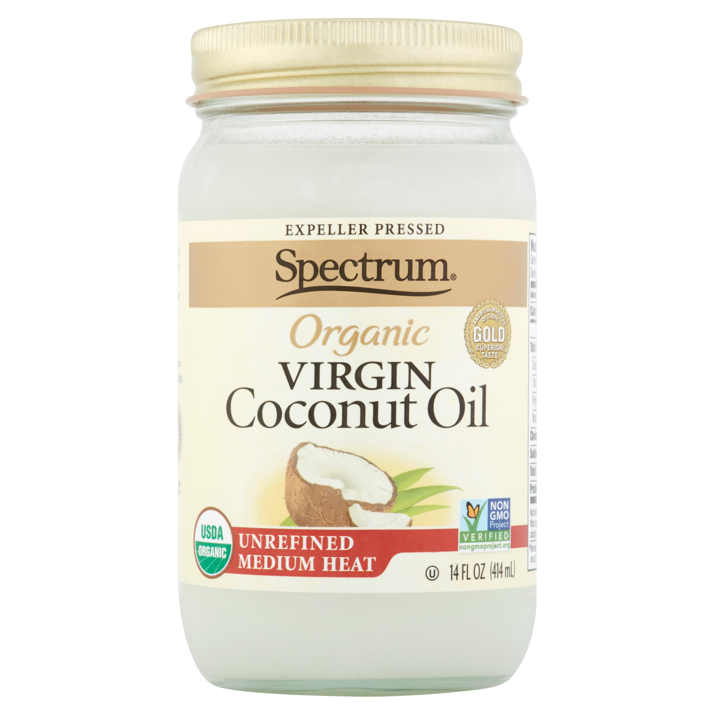 Spectrum Organic Virgin Coconut Oil, 6 pack, 14 fl oz - Walmart.com