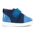 thumbnail image 3 of ikiki Cyber Stomp Squeakerless Toddler Shoes | Blue Circuit Board Pattern, 3 of 9