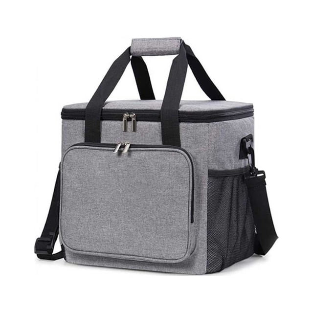 Ounissouiy Fiambrera portátil, bolsa de tela Oxford, aislamiento térmico, alimentos aislados, fresco, para guardar pícnic, bolsa de Almacenamiento y organización del hogar Gris
