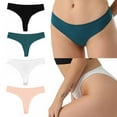 thumbnail image 3 of Womens Cotton Underwear Sexy Stretch Bikini Panties Low Rise Hipster Ladies Soft V-Waist Cheeky, 3 of 4