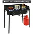 thumbnail image 4 of SamyoHome Outdoor Stove 3 Burner Gas Burner Cooker 225000 BTU with Wind Panel for Camp Paito Cooking Frying Canning, 4 of 7