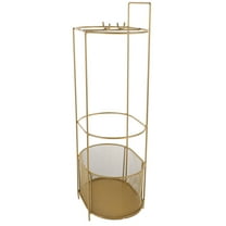 Golden Iron Umbrella Stand Holder for Home Entryway Porch Decor Fits Any Room