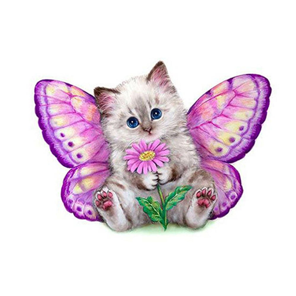 Chinatera Diamond Painting Kit Cute Kitten Full Round Resin Rhinestone