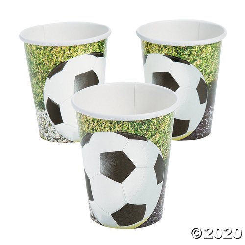Sports Fanatic Soccer Paper Cups