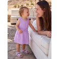 thumbnail image 5 of BemeyourBBs Toddler Baby Girl Summer Tank Dress Clothes Casual Solid Color Elastic Waist Sleeveless Pockets Dress Cute Beach Party Casual Dress, 5 of 9