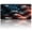 Glittery American, variant on USA 250th Anniversary License Plate, Personalized Glittery American Car Front License Plate Cover, Car Decor Accessory Stainless Aluminum Metal Rust-Proof Car Plate Novelty Vanity Tag 6 X 12 Inch