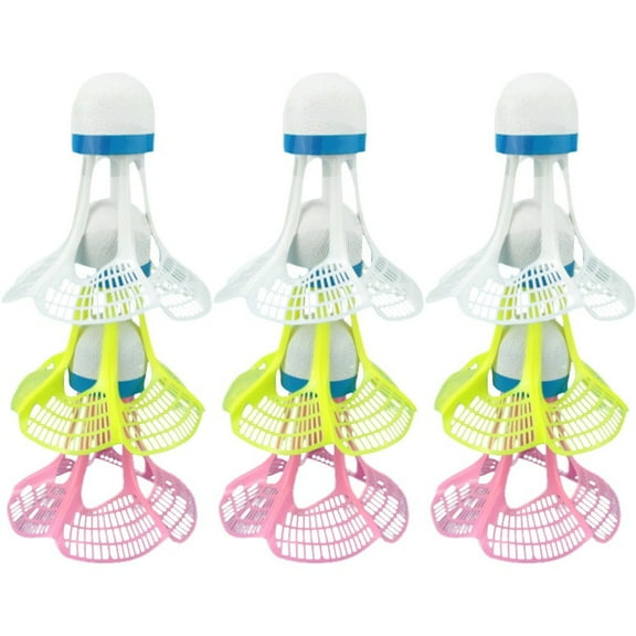 9PCS Windproof Badminton Shuttlecock Ball Wind Resistance Training Accessoires Outdoor Sport Multicolor Nylon Shuttlecock Ball