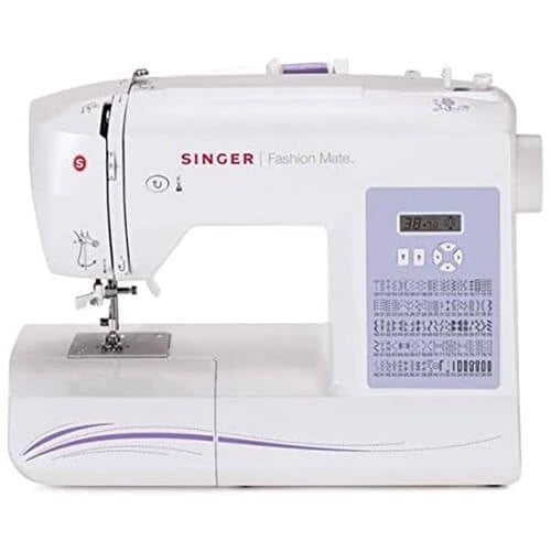 Restored SINGER® 5560 Fashion Mate Sewing Machine with Hard cover & Extension Table , Accessories Included, 100 Built-In Stitches Deliver 203 Stitch Applications - Refurbished