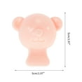 thumbnail image 2 of Unique Bargains 2Pcs Lightweight Bears-Shaped Toothbrush Covers for Travel Plastic Beige, Brown, Blue, Green, 2 of 5