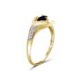 thumbnail image 2 of JewelersClub Sappahire Ring Birthstone Jewelry–0.33 Carat Sappahire 14K Gold Plated Silver Ring Jewelry with White Diamond Accent–Gemstone Rings with Hypoallergenic 14K Gold Plated Silver, 2 of 4