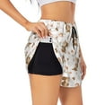 thumbnail image 1 of Balery Fall Squirrel Pantalones cortos deportivos para mujer con forro y dos bolsillos, elásticos, para entrenamiento, gimnasio, yoga-X-Large, 1 of 7