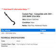 thumbnail image 2 of Coolant Line - Compatible with 2001 - 2005 BMW 325xi M54 2002 2003 2004, 2 of 2