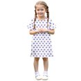thumbnail image 5 of Girls Shift Dress Cute Star Print Ruffle Short Sleeve Casual Girl Dresses for Party Daily Wear, 5 of 7