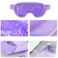 thumbnail image 2 of pitrice Eye Patch PVC Fabric Blindfold Hot Cold Compress Eyepatch Elastic Sleeping Eye Protection, Purple, 2 of 9