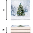 thumbnail image 3 of RYLABLUE Merry Christmas Set of 4 Coaster for Drinks, Absorbent Ceramic Stone Coasters Cup Mat with Cork Base for Home Kitchen Room Coffee Table Bar Decor, 3 of 4