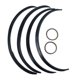 thumbnail image 3 of 4Pcs Car Fender Carbon Fiber Car Wheel Eyebrow Arch Trim Universal Lips Strip Fender Flare Protector, 3 of 5