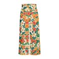 thumbnail image 6 of Arlun Floral Print Palazzo Pants for Women Summer Wide Leg Stretchy High Waist Flowy Pants 2026 Beach Vacation Bottoms Loose Comfortable Casual Trousers with Pockets 1-Yellow S, 6 of 8