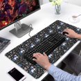 thumbnail image 2 of Long Mouse Pads for Desk,Black Cartoon Unicorn Flower Pattern Desk Mats on Top Of Desks, Desk Mouse Pad Extra Large with 3mm Non-Slip Base and Stitched Edge for Gaming,Office,Work,Home 31.5"x15.7", 2 of 6