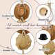 thumbnail image 4 of (Beige, estilo tres sombreros) Perchas de macramé para sombreros, soporte para sombreros de pared, perchero bohemio para mujer, organizador de sombreros para colgar en la pared, perchero decorativo pa, 4 of 5