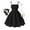 Black, variant on Girls Summer Solid Color Dress with Bow Knot Sleeveless Casual Outfit for Children