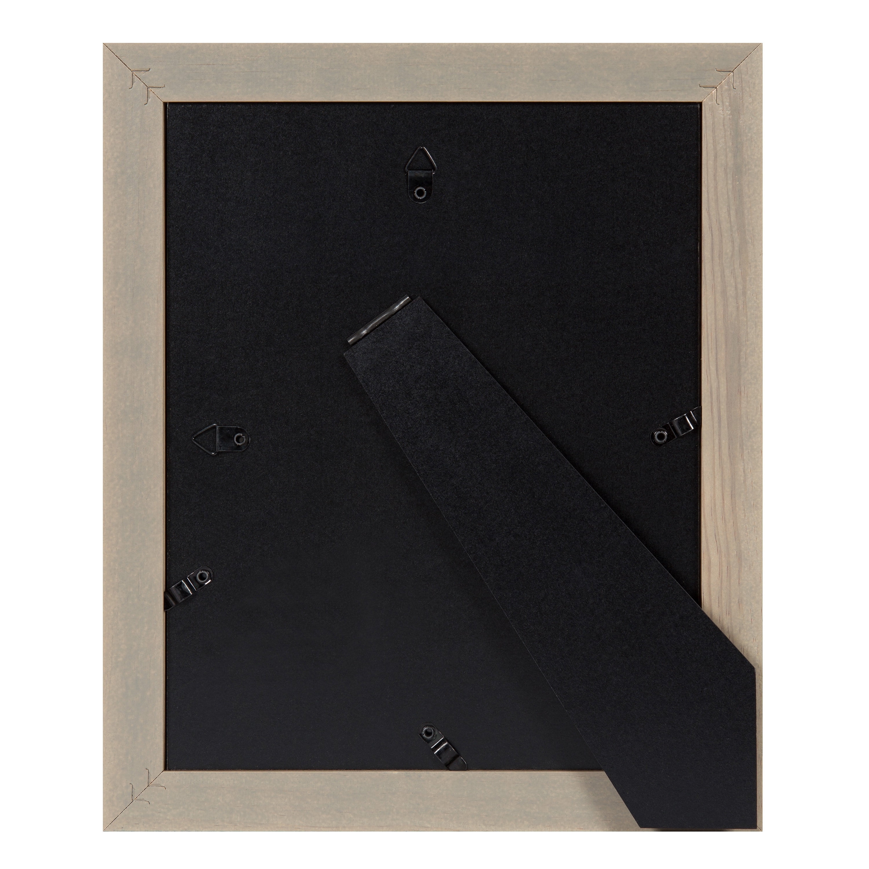 DesignOvation Kieva Solid Wood Picture Frame, Distressed Gray 8x10, Pack of 6