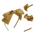 thumbnail image 3 of Unique Bargains 1 Pc Exquisite Gauze Shiny Silk Bow Headband Khaki, 3 of 6