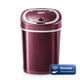 thumbnail image 1 of Bote de Basura Inteligente Para Cocina, Baño, Oficina. 15 Litros, Acero Inoxidable. Con Tapa Automática de Sensor de Movimiento. Color Burgundi. Ninestars Burgundi con Sensor 15 L, 1 of 6