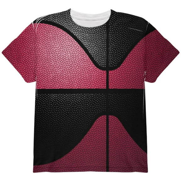 Championship Basketball Red and Black All Over Youth T Shirt Multi YMD
