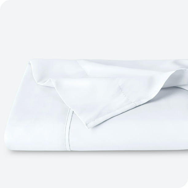 Sábanas planas Bare Home Ultra Suaves Colección Premium 1800 Twin XL Color Blanco