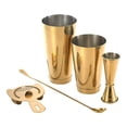thumbnail image 1 of Barfly M37101GD Basics Cocktail Set, 5-Piece, Gold, 1 of 7