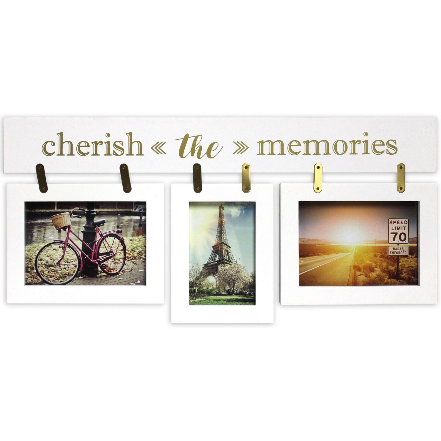 Accents décoratifs et des cadres hometrends de collage 3 OP avec le sentiment Cherish Memories