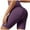Purple, variant on Timegard Plus Size Yoga Shorts for Women High Waist Butt Lifting Stretch Skinny Workout Shorts Athletic