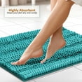 thumbnail image 5 of Clara Clark Bath Rug Chenille Bath Mat, Super Soft Absorbent Bathroom Rug Small, Medium, Contour, Teal Blue, 5 of 10