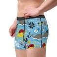 thumbnail image 4 of Kll Pirate Marine Animals Men'S Cotton Boxer Briefs Underwear-Small, 4 of 9