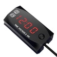 thumbnail image 1 of Motorcycle DC 6V-30V 2-in-1 Digital Clock Voltmeter IP67 Waterproof Tester Battery Monitor Suitable for Cars and Ships, 1 of 8