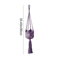 thumbnail image 3 of Yhmxh Macrame Plants Hanger with Tassel, Hand-Woven Cotton Rope Hanging Planter Basket, Boho Indoor Outdoor Hanging Plants Holder for Flower Pots, Ceiling Wall Decor, Up to 8 inch Pot, 3 of 6