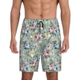 thumbnail image 3 of Lsque Rose Flowers Mens Sleep Pajama Shorts,Short Pajama Pants, Cotton Ultra-Soft Knit-Medium, 3 of 9