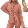 thumbnail image 1 of Barcelona Breeze Conjunto de vestido mameluco, verano sexy casual camisa suelta tops+pantalones cortos para mujer 2 piezas, 1 of 5