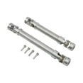 thumbnail image 3 of RC Drive Shaft, 2PCS RC Stainless Steel Drive Shaft Wear Resistant Rustproof Adjustable Lightweight With M4 Screw For 313mm Wheel Base Crawler, 3 of 8