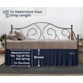 thumbnail image 5 of SGI Bedding Day Bed Skirt | Twin 18" Inch Drop, Ruffled Microfiber Bed Skirt | Fade Resistant, Wrinkle Free, Anti-static, Decorative, Extra Storage Space, Clutter-Free | Navy Blue, 5 of 8